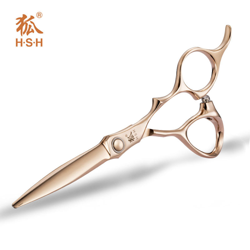 Cobalt Steel Colourful Scissors , Rose Gold Hair Cutting Shears High Stability
